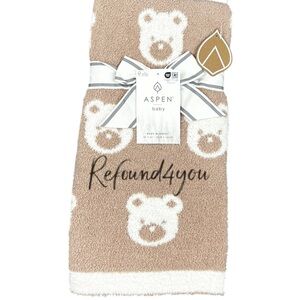 Aspen - ‘ Teddybear’ Baby Blanket. 30 x 40“NWT. Firm unless bundled!